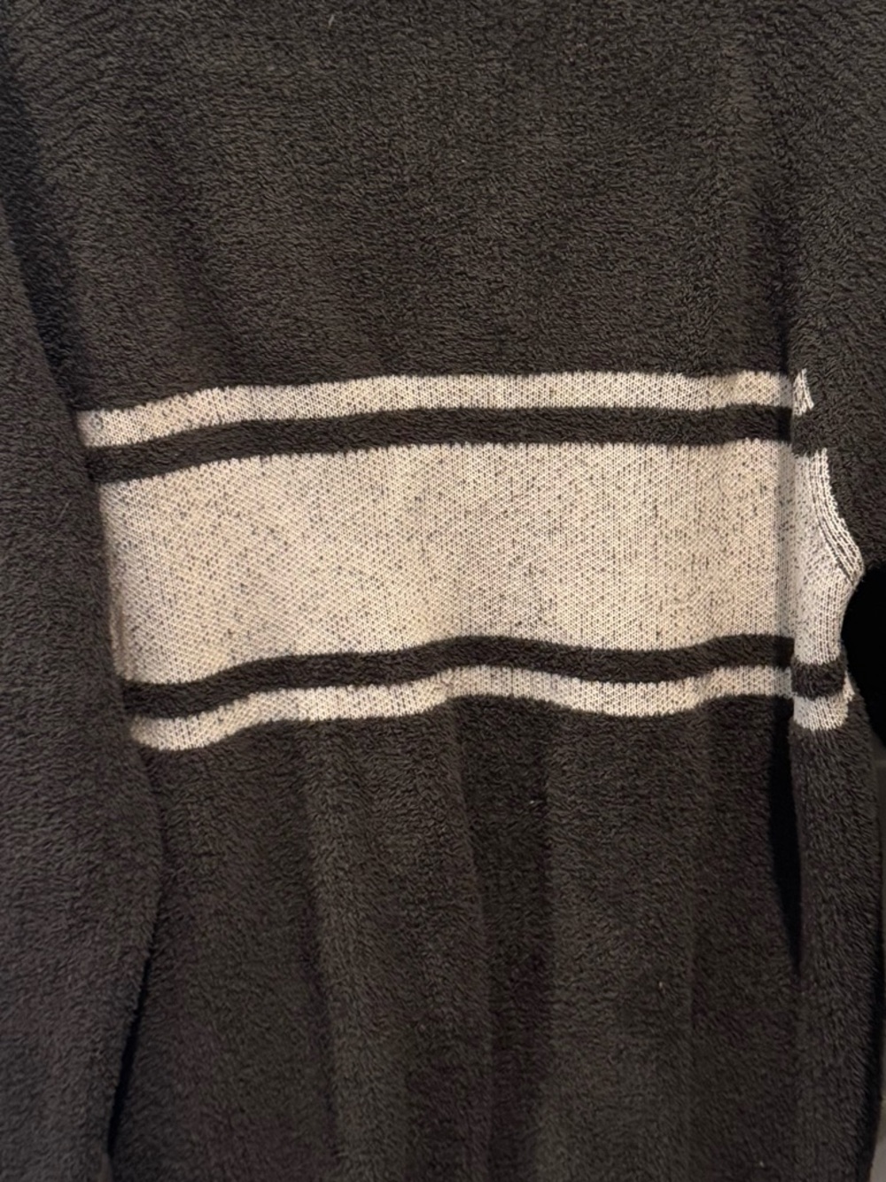 Barefoot Dreams Après Ski Pullover Sweater - Green & White Size XL - Picture 4 of 15